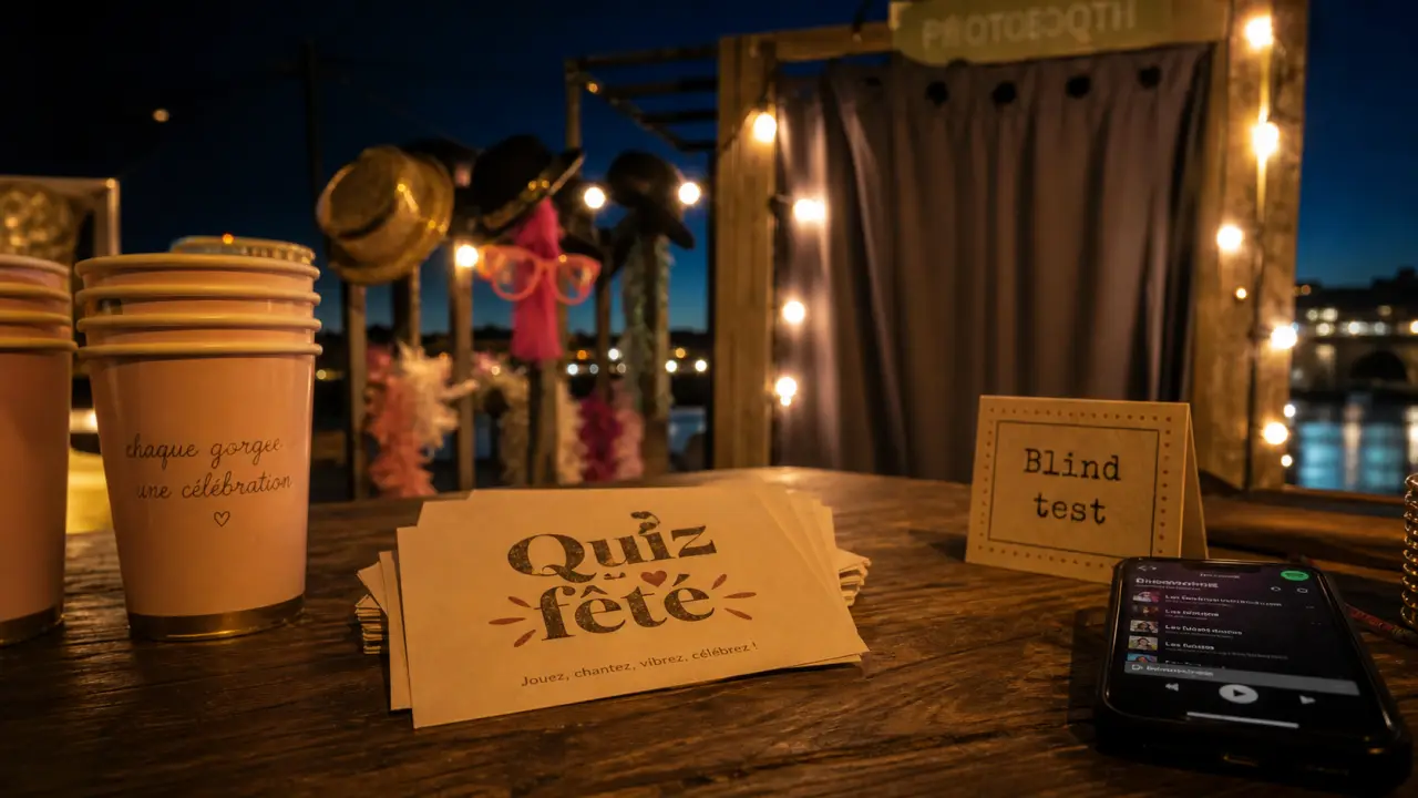 Animation anniversaire adulte : jeux 4 à 5 heures, quiz et blind test