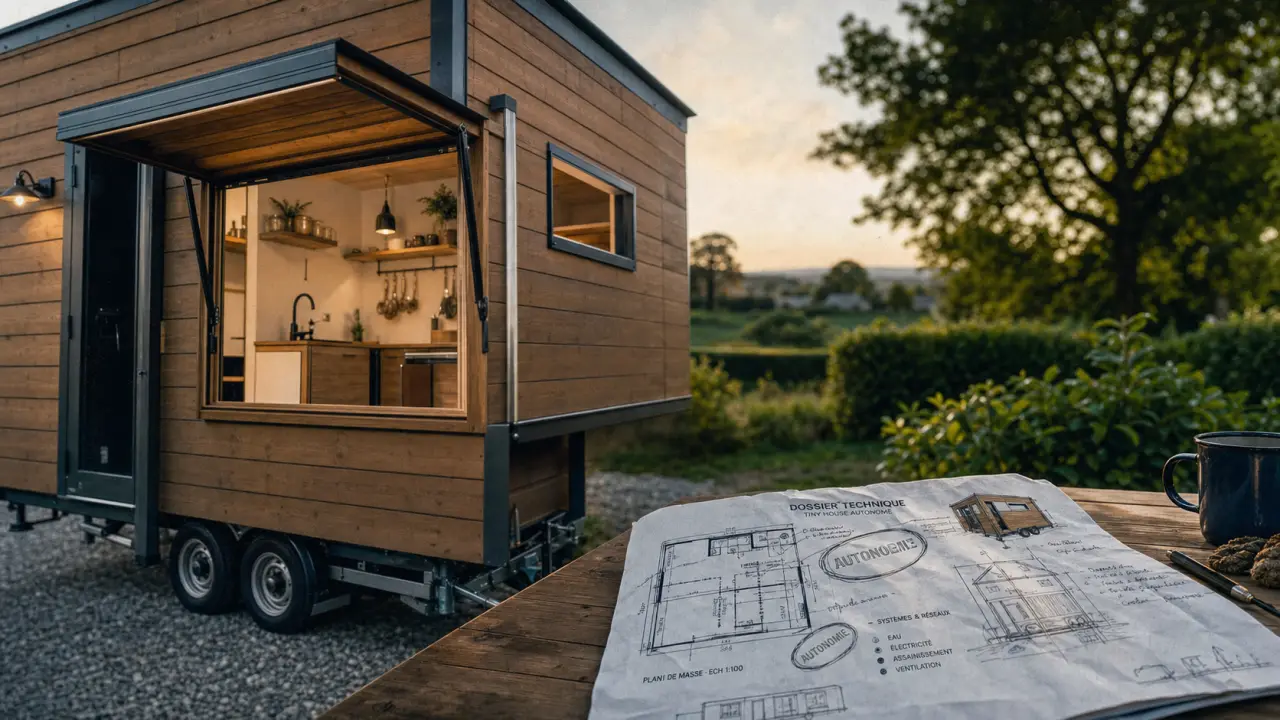 Tiny house toulouse sur roues, dossier technique et plans