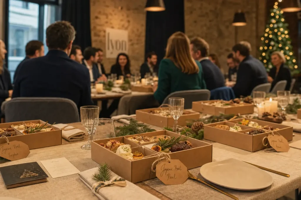 Traiteur noël entreprise lyon : plateaux-repas de Noël