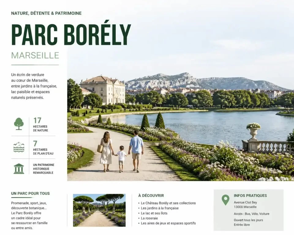 Le Parc Borély, lieu idéal pour une sortie en famille gratuite à Marseille