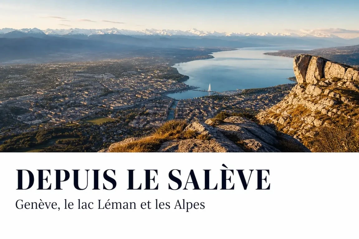 Que faire à Annemasse : panorama depuis le Salève sur Genève et le Léman