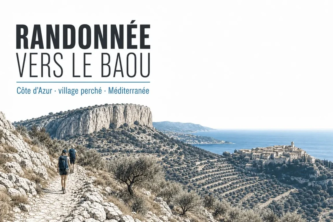 Randonnée insolite côte d azur vers un baou avec village perché et vue mer