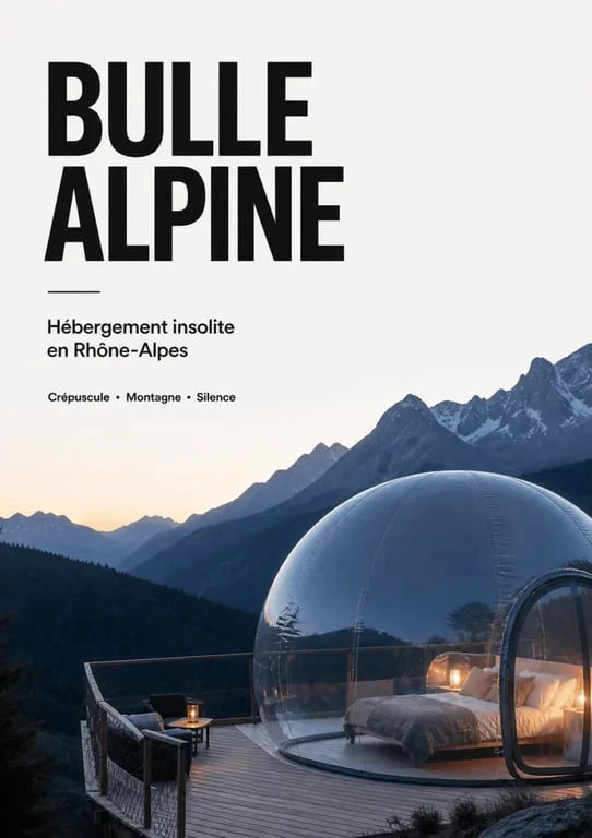 Nuit bulle rhone alpes dans un paysage de montagne au crépuscule