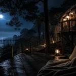 Nuit insolite Arcachon : cabane perchée dans les pins au clair de lune