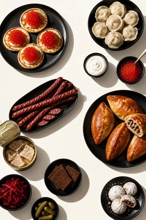 Epicerie et traiteur prestige : sélection de spécialités russes et d’Europe de l’Est pour un buffet