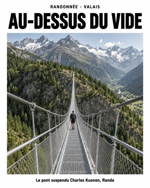 Voyage insolite en Suisse sur le pont suspendu Charles Kuonen à Randa