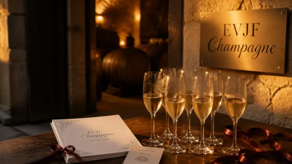 Enterrement de vie de jeune fille reims : EVJF champagne, flûtes et cave à Reims
