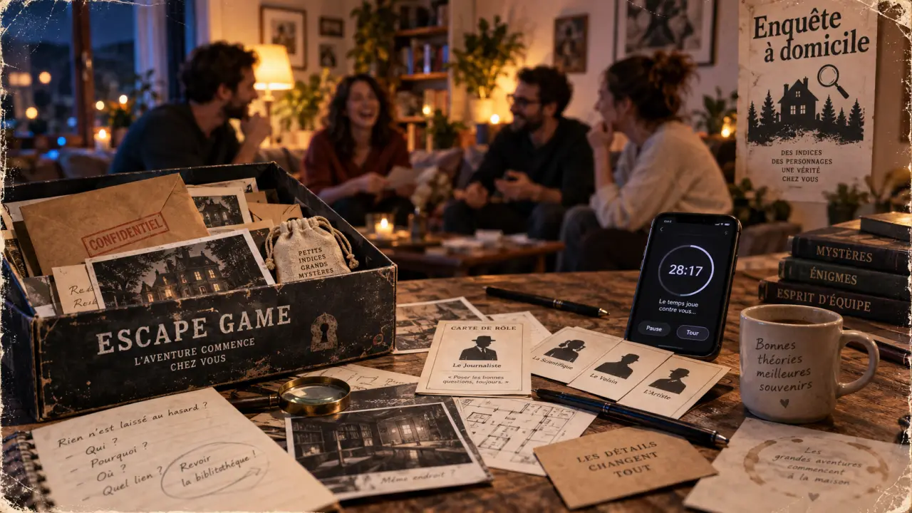 Idée sortie anniversaire adulte : escape game à domicile en salon